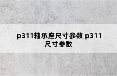 p311轴承座尺寸参数 p311尺寸参数